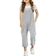 thumbnail image 1 of Baby Girl Rompers 12-18 Months Girl's V Neck Sleeveless Jumpsuits Spaghetti Straps Harem Long Pants Rompers With Pockets (5-14 Years), 1 of 7