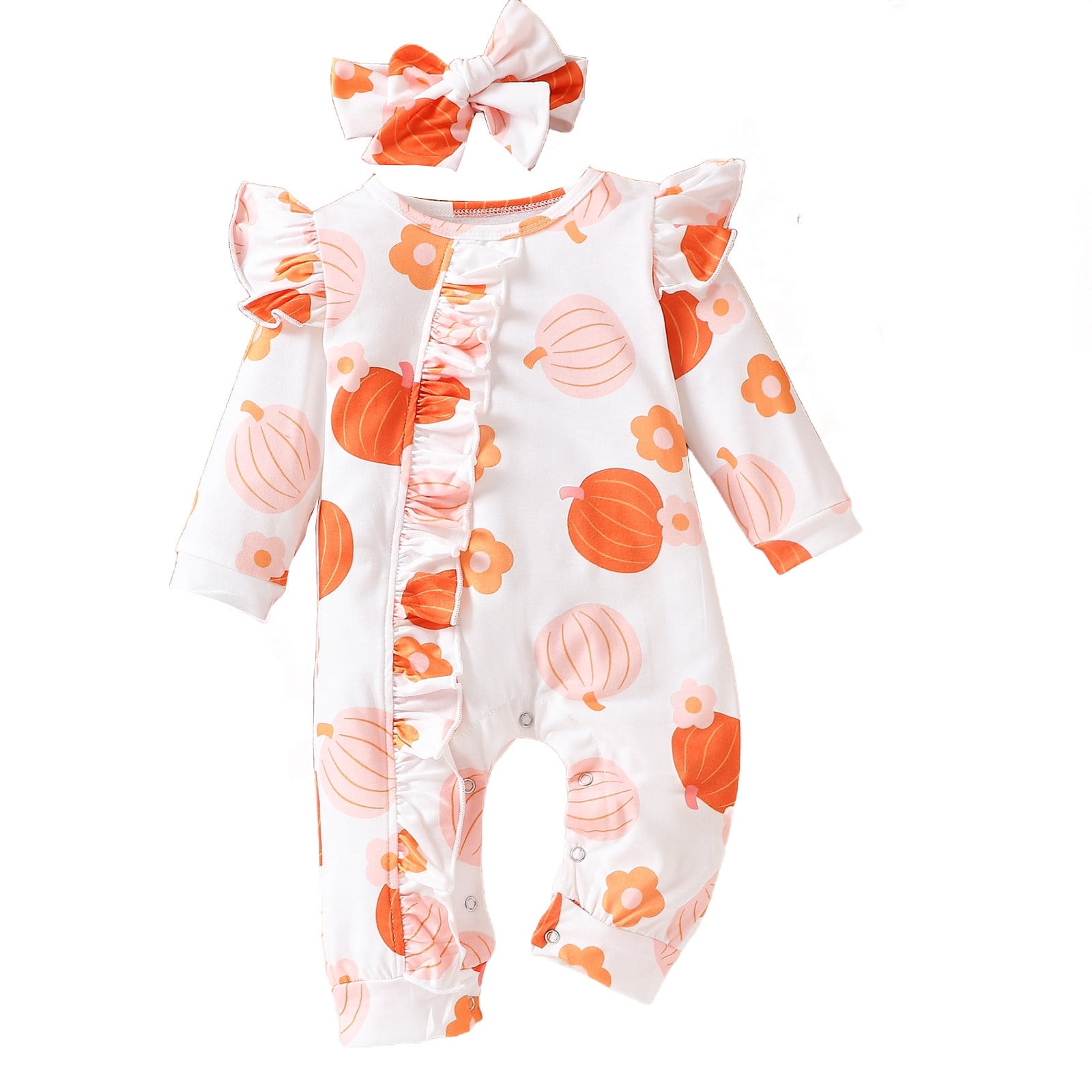 Baby Girl Rompers 912 Months Baby Girl Boy Ruffle Floral Footed