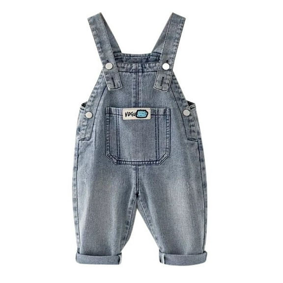 Baby Girl Rompers Summer Denim Overalls for Toddlers Kids Outdoor Soft Breathable Lightweight Shortalls with Adjustable Straps Baby Rompers Blue 6 Years-7 Years