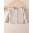 thumbnail image 1 of Baby Girl Ruffle Trim Button Up Cardigan, 1 of 4