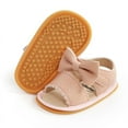 thumbnail image 1 of Baby Girl Sandals Summer Crib Shoes Bowknot Soft Sole Infant Girls First Walker Shoes,0-18M, 1 of 4