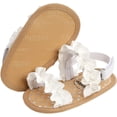 thumbnail image 1 of Baby Girl Sandals Summer Crib Shoes Bowknot Soft Sole Infant Girls Princess Dress Flats First Walker Shoes, 1 of 5