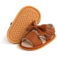 thumbnail image 1 of Baby Girl Sandals Summer Crib Shoes Bowknot Soft Sole Infant Girls Princess Dress Flats First Walker Shoes, 1 of 6