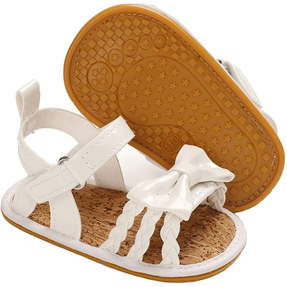 Baby Girl Sandals Summer Crib Shoes Bowknot Soft Sole Infant Girls Princess Dress Flats First Walker Shoes