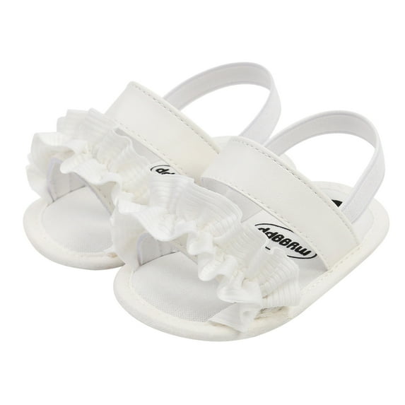 Baby Girl Sandals Tassel Flowers Fish Mouth Open Toe Soft Sole Princess Shoes for Girls Size 6-12 Months