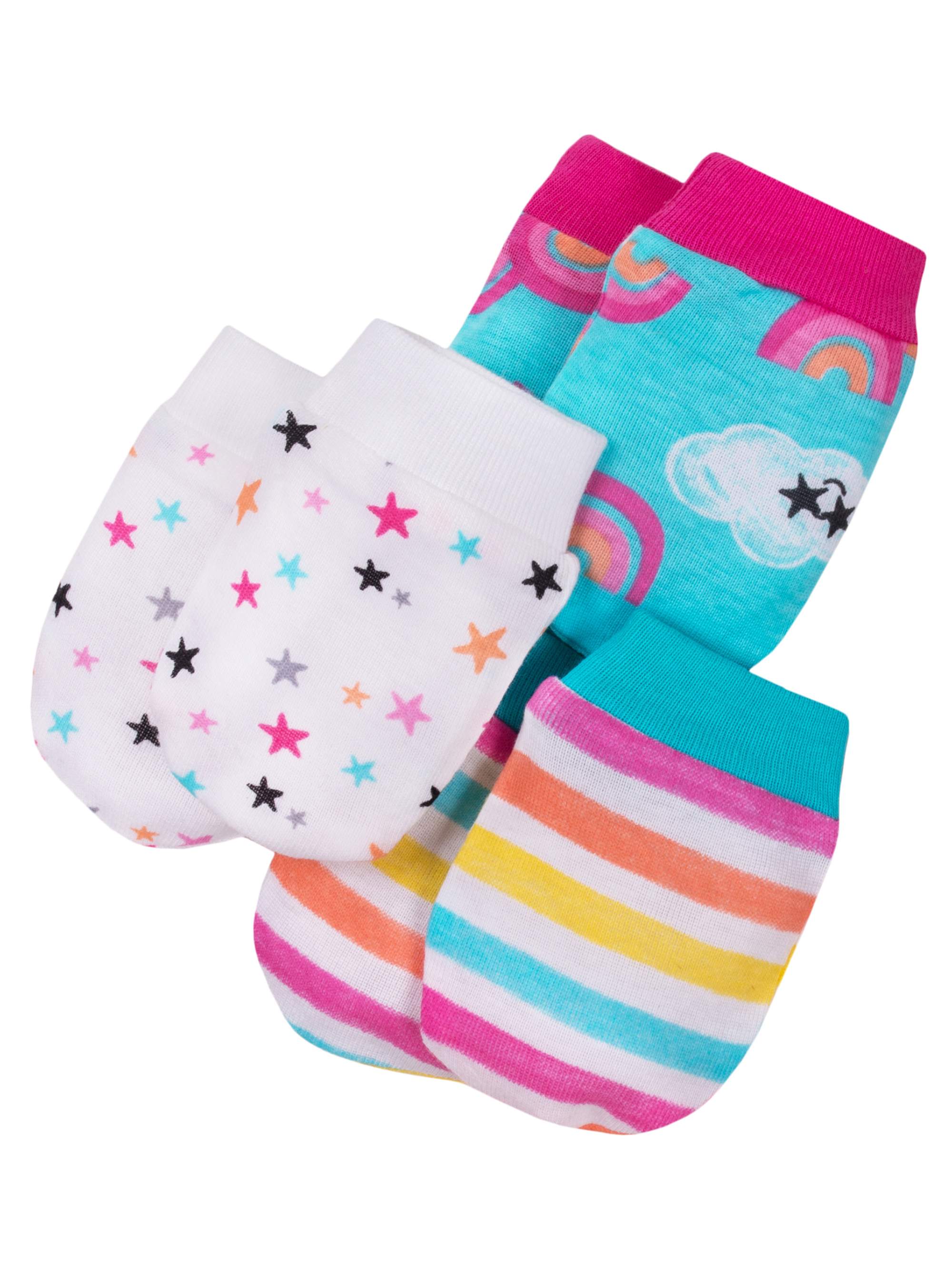 Baby Girl Scratch Mittens, 3Pack