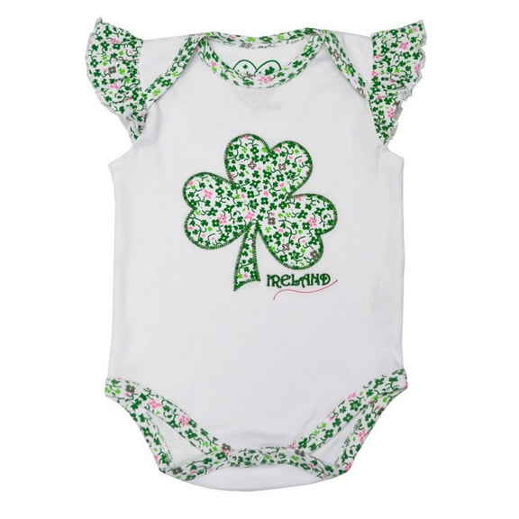 Baby Girl Shamrock Short Sleeve Onesie Babies Bodysuit