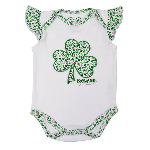 Baby Girl Shamrock Short Sleeve Onesie Babies Bodysuit