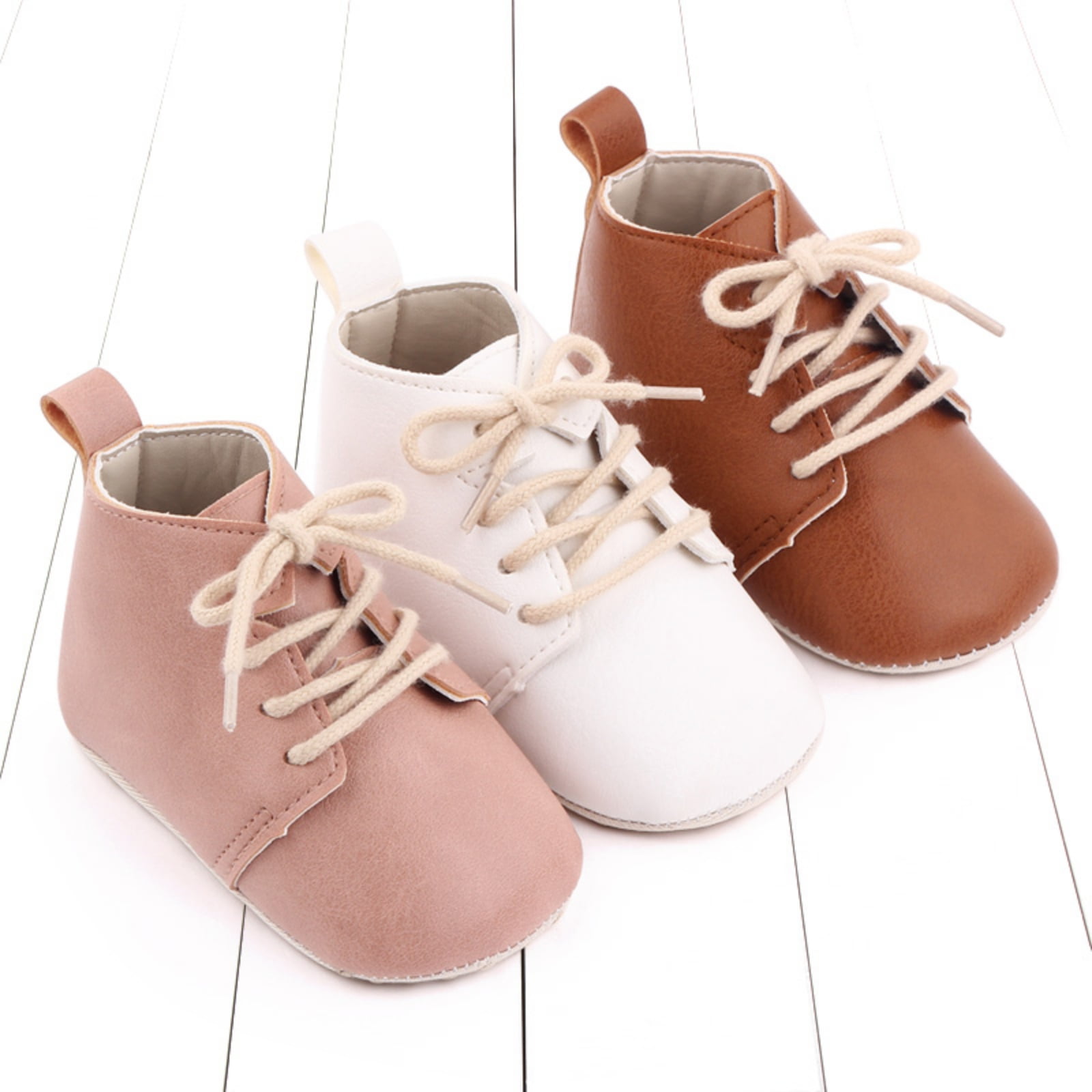 Baby Girl Shoes Lace-up Shoes Soft Sole Toddler Shoes - Walmart.com