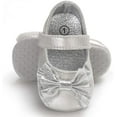 thumbnail image 1 of Baby Girl Shoes Mary Jane Flats with Bowknot Non-Slip Toddler First Walkers Infant Dress Shoes, 1 of 6