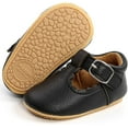thumbnail image 1 of Baby Girl Shoes Non Slip Soft Sole PU Leather Infant Toddler Mary Jane Flats First Walker Crib Dress Oxford Shoes 3-18 Months, 1 of 6