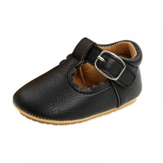 Baby Girl Shoes Non Slip Soft Sole PU Leather Infant Toddler Mary Jane Flats First Walker Crib Dress Oxford Shoes 3-18 Months