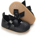 thumbnail image 1 of Baby Girl Shoes Non Slip Soft Sole PU Leather Infant Toddler Mary Jane Flats First Walker Crib Dress Oxford Shoes 3-18 Months, 1 of 7