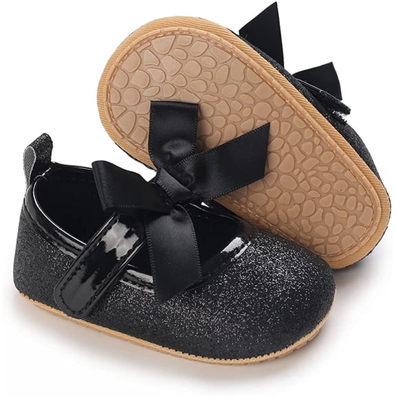 Baby Girl Shoes Non Slip Soft Sole PU Leather Infant Toddler Mary Jane Flats First Walker Crib Dress Oxford Shoes 3-18 Months
