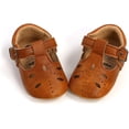thumbnail image 1 of Baby Girl Shoes Non Slip Soft Sole PU Leather Infant Toddler Mary Jane Flats First Walker Crib Dress Oxford Shoes 3-18 Months, 1 of 6
