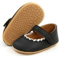 thumbnail image 1 of Baby Girl Shoes Non Slip Soft Sole PU Leather Infant Toddler Mary Jane Flats First Walker Crib Dress Oxford Shoes 3-18 Months, 1 of 6