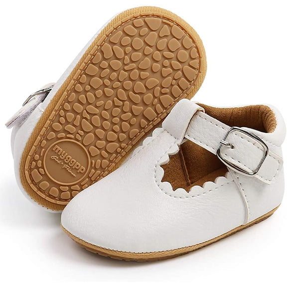 Baby Girl Shoes Non Slip Soft Sole PU Leather Infant Toddler Mary Jane Flats First Walker Crib Dress Oxford Shoes 3-18 Months