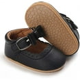 thumbnail image 1 of Baby Girl Shoes Non Slip Soft Sole PU Leather Infant Toddler Mary Jane Flats First Walker Crib Dress Oxford Shoes 3-18 Months, 1 of 7