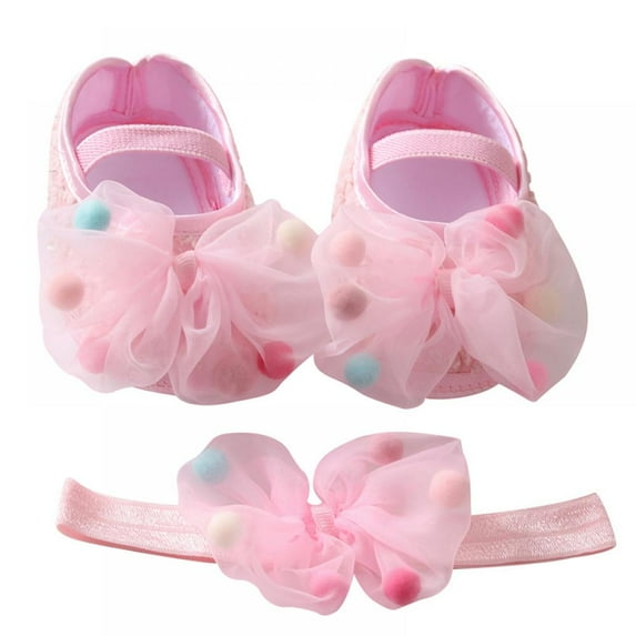 Baby Girl Shoes Soft Sole Floral Newborn Infant Mary Jane Flats Baptism Dresses Shoes