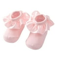 thumbnail image 1 of Baby Girl Socks Cotton Ruffle Princess Socks Ankle Socks Anti Slip Indoor Socks 0-24M, 1 of 5