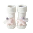 thumbnail image 1 of Toddler Girl Socks Knitted Socks Soft Cozy Warm Socks Shoes Baby First Floor Crawling Socks Christmas Accessories 1-3 Years, 1 of 3