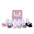 thumbnail image 1 of Baby Girl Socks that look like shoes- 0-12 Months -Anti slip-Soft Cotton-6 Pairs - Baby Shower Gift - Gift Box-PRETTY PETALS, 1 of 7