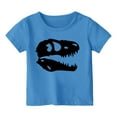 thumbnail image 1 of Baby Girl Summer Clothes Kids Toddler Girls Summer Cartoon Dinosaur Print Breathable Soft Short Sleeved Casual T Shirt Toddler T Shirts Blue 6 Years-7 Years, 1 of 3
