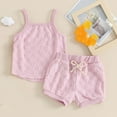 thumbnail image 1 of Baby Girl Summer Clothes Sleeveless Tank Top Shorts Set Cute Toddler Girl Outfit, 1 of 7