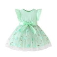 thumbnail image 1 of Baby Girl Summer Sundress 2-3 Years Toddler Baby Girls Tule Tutu Dress Ruffle Sleeve Flffy Dresses Cute Summer Sudress For Party Beach Casual Z09Mint Green, 1 of 4