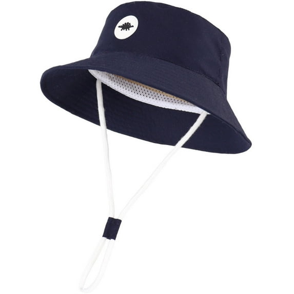 Baby Girl Sun Hat Baby Girl Sun Hat With Upf 50+ Outdoor Adjustable Dinosaur Beach Hat Kids Beach Hat Navy 6 Months-12 Months