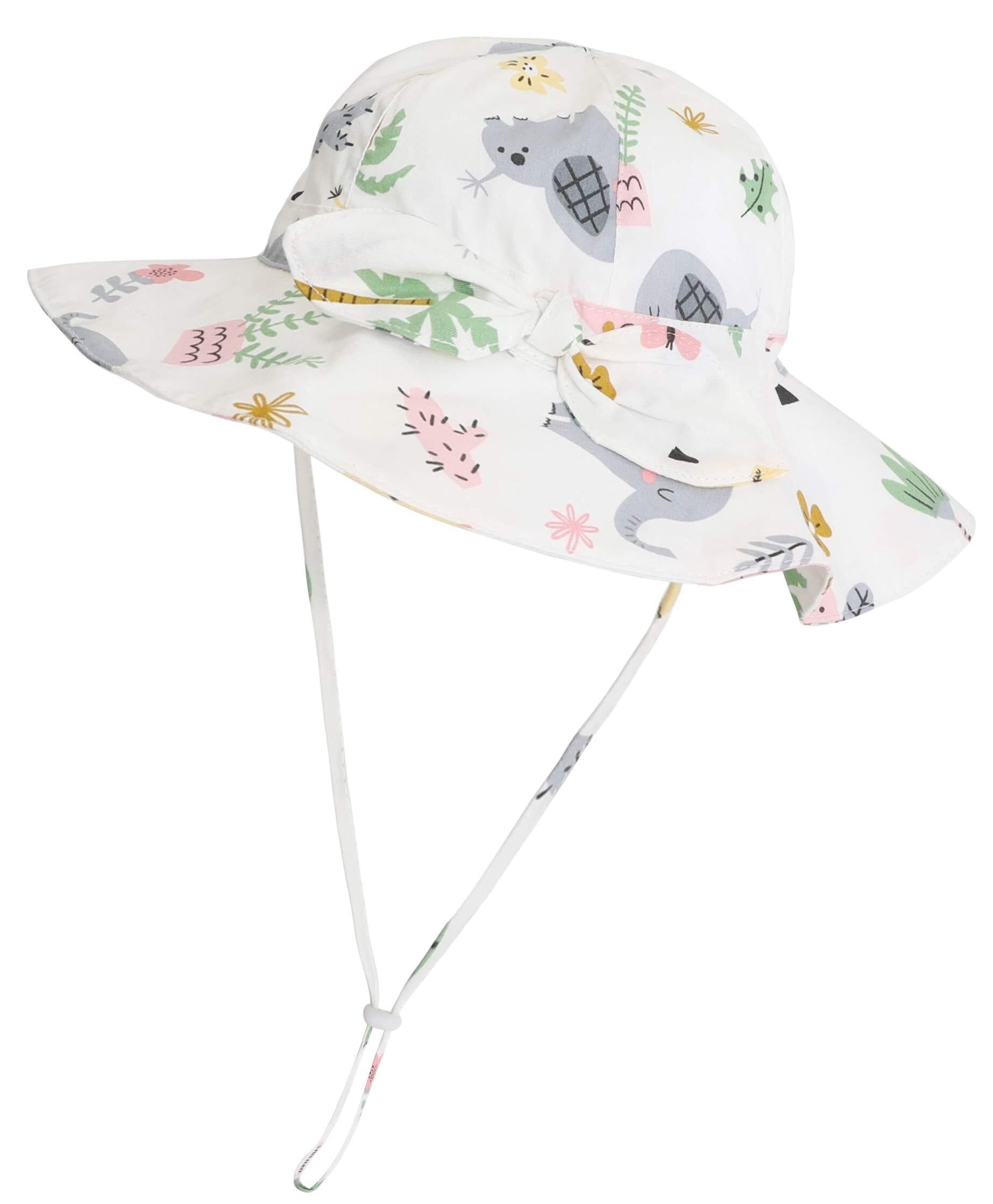 Baby Girl Sun Hat Summer Beach Hats with UPF 50+ Toddler Infant with ...