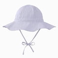 thumbnail image 1 of Baby Girl Sun Hat Summer Foldable Beach Hats Sun Wide Brim Toddler Bucket Hat Cap,1-2 Years,Dark Blue Hat, 1 of 4