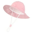 thumbnail image 1 of Baby Girl Sun Hat UPF 50+ Adjustable Wide Brim Toddler Beach Hat Soft Lightweight Summer Outdoor Bucket Hat For Kids, 1 of 3