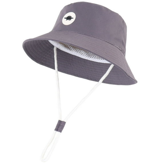 Baby Girl Sun Hat With Sunscreen Outdoor Adjustable Toddler Dinosaur Beach Hat With Wide Brim Bucket Hats For Kids Versatile Dailywear 6-12 Months