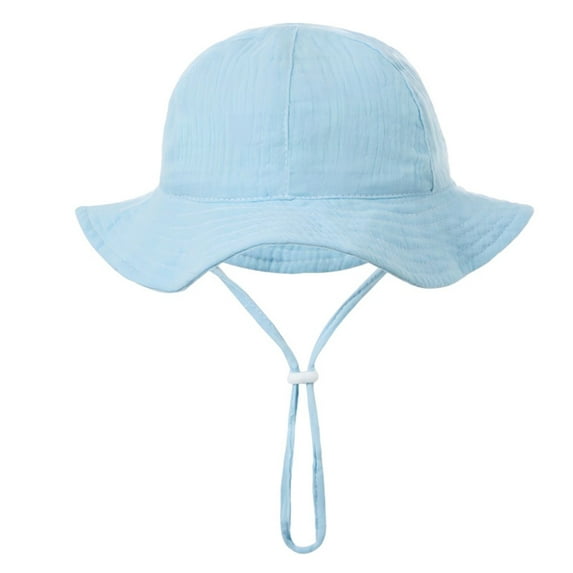 Baby Girl Sun Hats, Summer Baby Hats, UPF 50+Toddler Sun Hat, Beach Wide Brim Bucket Hat for Infant Girl Boy 0-12 Months