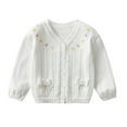 thumbnail image 1 of Baby Girl Sweater Bowknot Knit Cardigans Fall Winter Toddler Girls Long Sleeve Cardigans 1-7 Years, 1 of 9