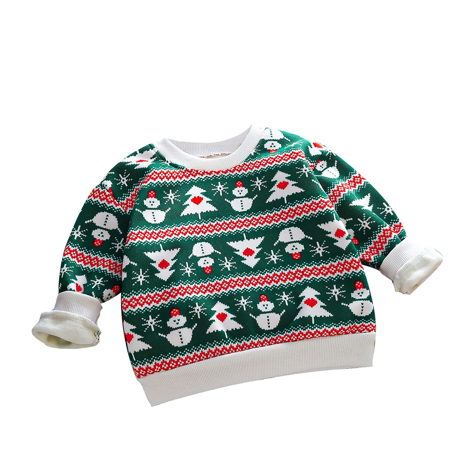 Baby Girl Sweater Christmas Style Toddler Round Neck Knitted Sweatshirt ...