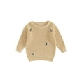 thumbnail image 1 of Baby Girl Sweater Knitted Long Sleeve Toddler Sweatshirt Bee Fall Winter Warm Oversized Infant Clothes, 1 of 8