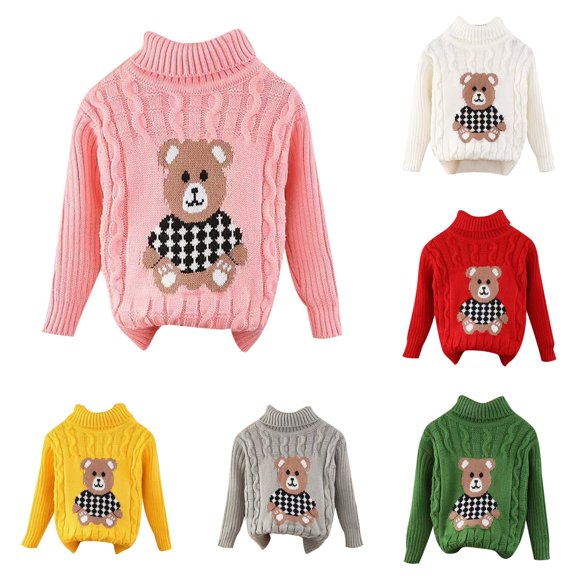 Baby Girl Sweater Toddler Round Neck Knitted Sweatshirt Fall Winter Pullover Tops Clothes Boys Hoodie Zip Kids Hoodie Sweatshirt Toddler Sweatshirts Boys Dress Outfit Toddler Boy Zip up Hoodie 14 Zip