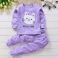 thumbnail image 1 of Baby Girl Sweatshirt and Joggers Pant Fall Winter Clothes 2 Piece Sweatsuits Pants Set Toddler Infant Outfits (2-3 Years, Purple), 1 of 3