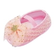 thumbnail image 1 of Baby Girl Sweet Princess Shoes Yarn Bowknot Crib Shoes Newborn Soft Sole Toddler Shoes 0-18M, 1 of 5