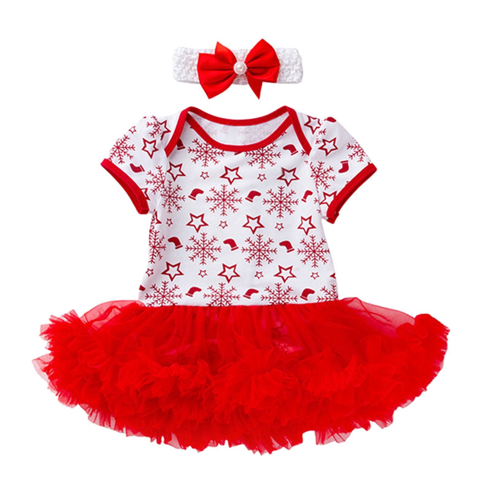 Baby Girl Thanksgiving Outfit New born Romper Dress Ribbed Ruffle Skirt