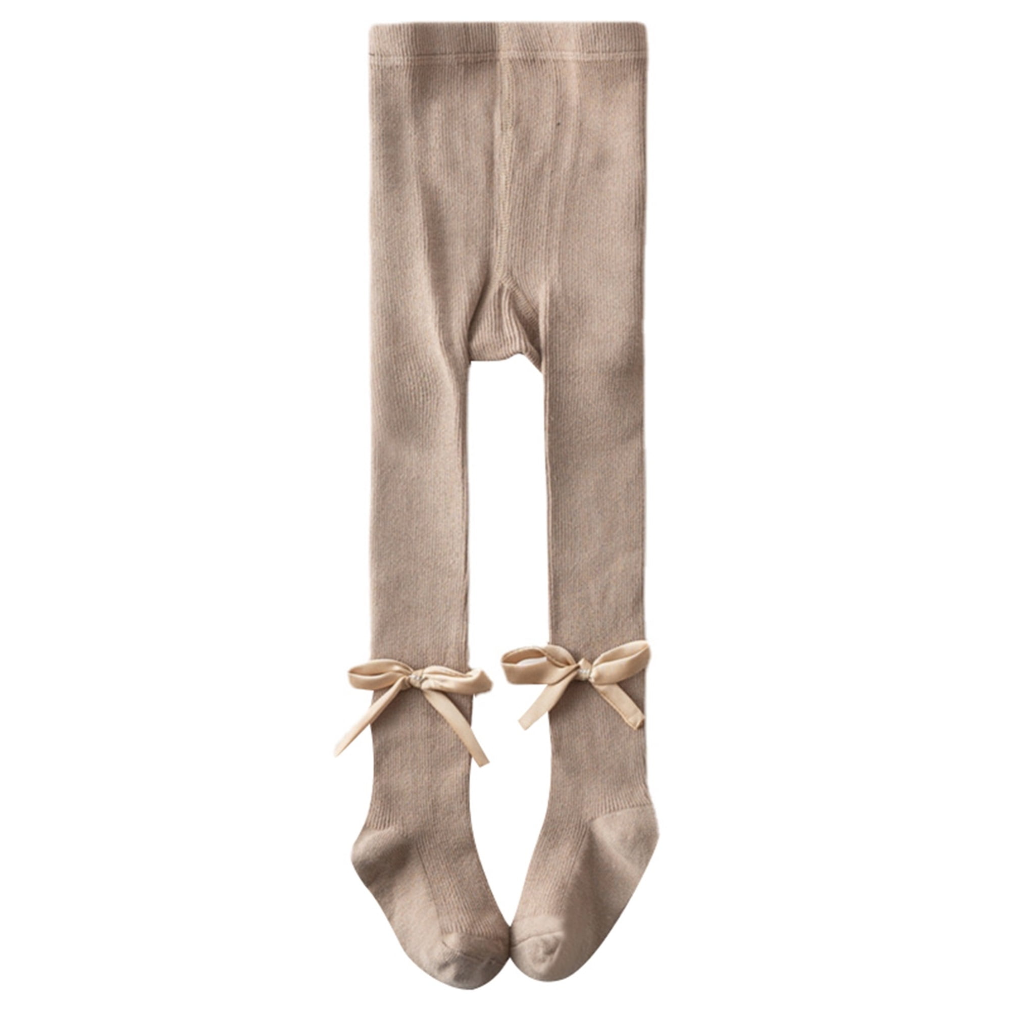 Baby Girl Tights Cute Seamless Pantyhose with Bow Footed Leggings