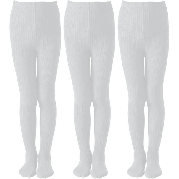 Baby Girl Tights Thick Cable Knit Leggings Seamless Cotton Toddler Girls Stockings School Tights for 2T-12 Years