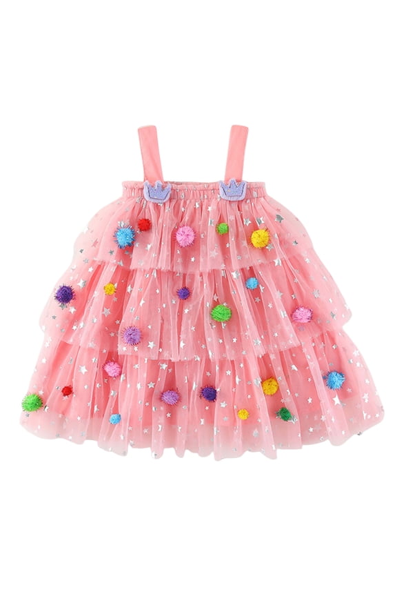 Baby Girl Tutu Dresses Toddler Girls 4th of July Tulle Princess Dress Flower/Butterfly/Star Dress Cake Smash Outfit