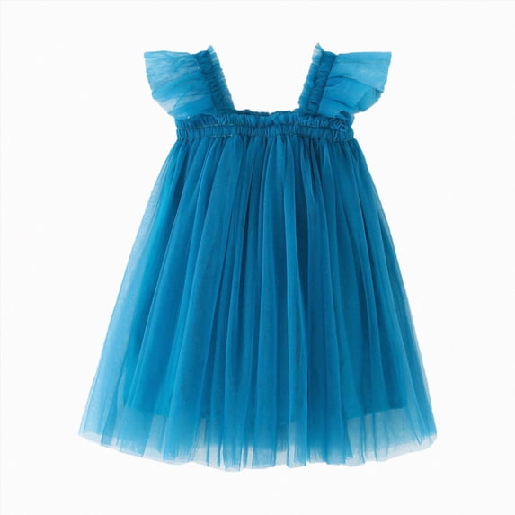 Baby Girl Tutu Ruffle Sleeveless Dresses Toddler Princess Soft Layered Birthday Clothes