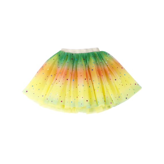 Baby Girl Tutu Skirt Yellow Rainbow Princess Ballet Tutu for6-18Month