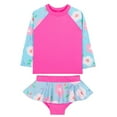 thumbnail image 1 of Baby Girl Two-Piece Swimsuit Long Sleeve Cartoon Prints Bikini Bathing Suit, Size 12 Months-5 Years, 1 of 7