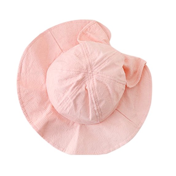 Baby Girl Wide Brim Bucket Hats with UPF 50+ Outdoor Adjustable Beach Hat Summer Travel Outdoor Children Baby Girl Sun Hat Bowknot Bucket Cap