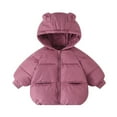thumbnail image 1 of Baby Girl Winter Coat New Children's Down Coat Full Zip Hoodies Jacket Boys Girls Cotton Full Zip Hoodies Jackets Thickened Outerwear Pinks 120, 1 of 2